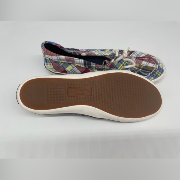 Women's Sperry Lounge Away Madras Boat Shoes Plaid Top-Slider Size 8 - Picture 13 of 14